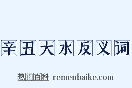 辛丑大水反义词是什么意思的图片